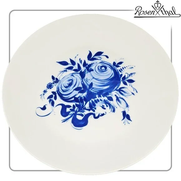 Rosenthal Blue Roses Large Plate - Picture 1 of 2